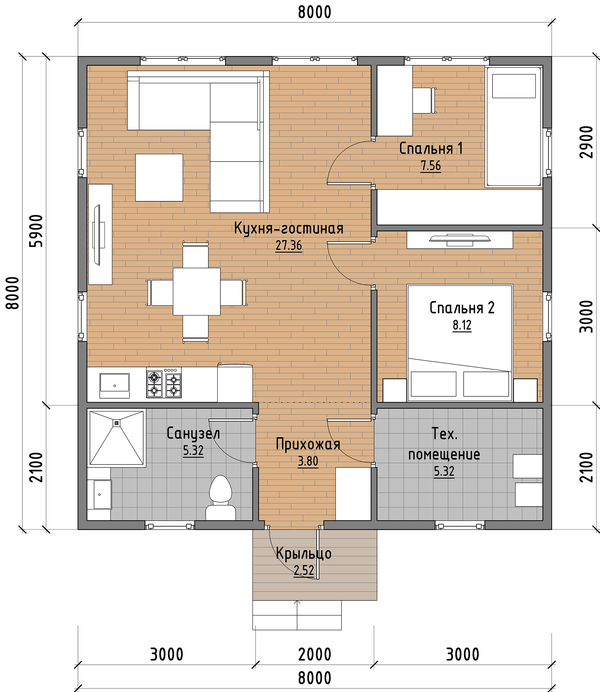 Планировка ДК-236